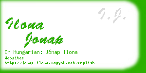 ilona jonap business card